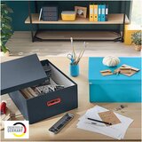 Leitz Škatla za shranjevanje Cosy s pokrovom, 369 x 200 x 482 mm, siva | Shoptok.si