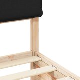 vidaXL Posteljni okvir z oblazinjenim vzglavjem Črna 120 x 200 cm, (5000100483) | Shoptok.si