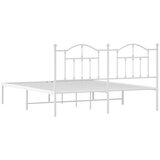 Metalni okvir za krevet s uzglavljem bijeli 160x200 cm | shoptok.hr