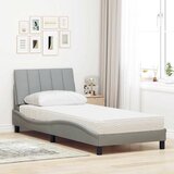  Krevet s madracem Hanko svjetlosivi 80x200cm tkanina | shoptok.hr