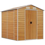  Vrtna kućica svijetlosmeđa 191x215x198 cm pocinčani čelik | shoptok.hr