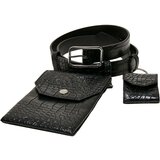 Urban Classics Accessoires Croco synthetic leather strap with black/silver sheath Cene
