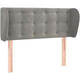  Uzglavlje s ušima svjetlosivo 83x23x78/88 cm baršunasto | shoptok.hr