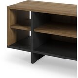Marckeric Črna/v naravni barvi TV omarica v hrastovem dekorju 160x44x36 cm Cequoia – | Shoptok.si