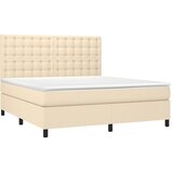  box spring s madracem LED krem 180x200 cm od tkanine | shoptok.hr