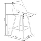 Barska stolica 89x49 cm siva/crna | Eponuda.com