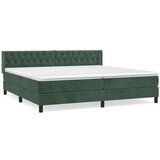The Living Store Box spring postelja z vzmetnico temno zelena 200x200 cm žamet - Box Spring Postelja, (21488488) | Shoptok.si