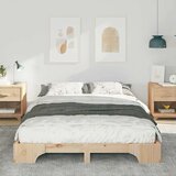  Krevetna konstrukcija Smeđa 140 x 210 cm Čvrsto borovo drvo | Eponuda.com