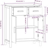  Komoda crna 62 x 38 x 75 cm od konstruiranog drva | shoptok.hr