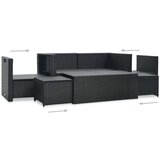 Poli 6-dijelna vrtna garnitura od poliratana s jastucima crna | shoptok.hr