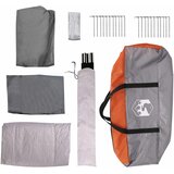  Tunelski šator s krovom Siva i narančasta 370 x 275 x 210 cm | shoptok.hr
