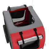 vidaXL Kolesarska prikolica za hišne ljubljenčke rdeča in siva | Shoptok.si