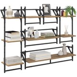  Set zidnih polica Zidne 6 pcs Umjetnički hrast 100 x 25 x 30 cm | shoptok.hr