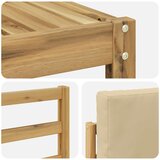  Set vanjskih sofa 6 pcs Bijela i bež Poliester | shoptok.hr