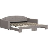  Izvlečna dnevna postelja taupe 100x200 cm blago, (20929849) | Shoptok.si