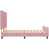  Krevet s opruga kutije Ružičasta 140 x 200 cm Baršun | shoptok.hr