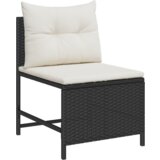 vidaXL vanjski set sofe Crna Sintetički ratan Srednji Vanjski set sofe | shoptok.hr
