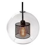 Toolight staklena viseća svjetiljka crna loft APP559-1CP 30cm | shoptok.hr