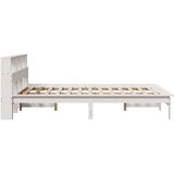 vidaXL Posteljni okvir brez vzmetnice bel 135x190 cm trdna borovina | Shoptok.si