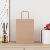  Papirnate vrećice 250 kom s ručkama smeđe 21x11x28 cm | shoptok.hr