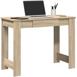 vidaXL Pisalna miza sonoma hrast 100x45x75 cm inženirski les | Shoptok.si