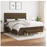 vidaXL Box spring postelja z vzmetnico temno rjava 180x200 c Cene