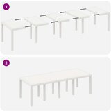  Vrtni Trpezarijski Set Set od 9 Beli Ratan Izdržljiv | shoptok.hr