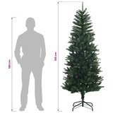  Artificial Hinged Christmas Tree 210 cm PE i PVC Zelena - 210 cm bez LED svjetala Zelena | shoptok.hr