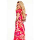 Numoco Long dress with neckline and frills | Shoptok.si