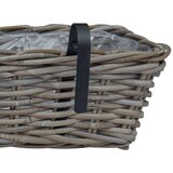  Obesna košara za sadike 2 pcs Siva 48 x 22 x 15 cm Lacak rattan, (5000285950) | Shoptok.si