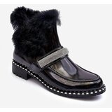 Kesi Flat heeled shoes and platform sztyblety black Linestta Cene