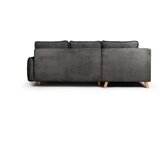 Bonami Selection Siva sklopiva kutna garnitura od samta (s lijevim kutom) Tori – | shoptok.hr
