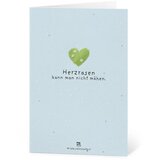  Voščilnica iz semenskega papirja "Herzrasen kann man nicht mähen" - 1 k. | Shoptok.si