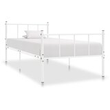 Maison Chic Posteljni okvir - Enojna postelja - Postelja za odrasle bel kovinski 90x200 cm-J6390, (21761011) | Shoptok.si