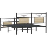  Okvir kreveta bez madraca boja hrasta sonome 140x190 cm drveni | shoptok.hr