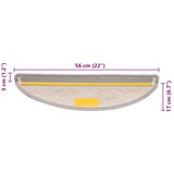 Samoljepljivi otirači za stube 15 kom 56x17x3 cm boja platine | shoptok.hr
