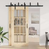 vidaXL Komplet opreme za drsna vrata 200 cm jeklo črne barve | Shoptok.si