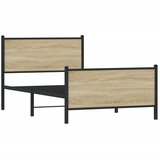  Metalni okvir kreveta bez madraca boja hrasta sonome 100x200 cm | Eponuda.com