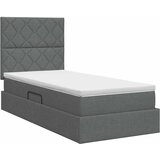  Krevet s madracem i skladištem Tamnosiva 90 x 200 cm tkanina | shoptok.hr