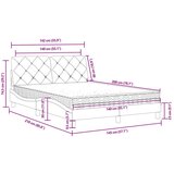 vidaXL Postelja z vzmetnico roza 140x200 cm žamet | Shoptok.si