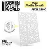 Green Stuff World mylar flexible stencils - pixel camo | ePonuda.com