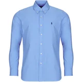 Polo Ralph Lauren Srajce z dolgimi rokavi CHEMISE COUPE DROITE EN POPLINE DE COTON COL BOUTONNE Modra