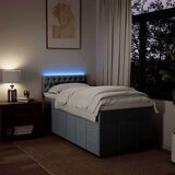 vidaXL Okvir kreveta s oprugama i madrac svjetlosivi 80x200cm tkanina | shoptok.hr