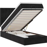 Maison Chic Otomanski Posteljni okvir - Enojna postelja - Postelja za odrasle z vzmetnicami črn 90x200cm žamet-J2006, (21762426) | Shoptok.si
