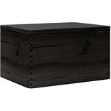  Drvena kutija s poklopcem crna 40x30x23 cm puno drvo bor | Eponuda.com