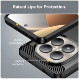 Techsuit Carbon Silicone maska za Xiaomi Redmi Note 15 Pro 4G - crna | shoptok.hr