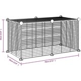  Kavez za kućne ljubimce s 8 panela crni 35 x 35 cm čelični | shoptok.hr