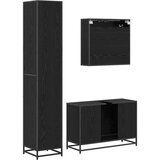 vidaXL Komplet pohištva za kopalnico 3 pcs Črni hrast 90 x 33 x 60 cm | Shoptok.si