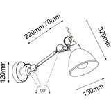  Shilo 4481 - Zidna lampica DAISEN 1xE27/15W/230V crna | Eponuda.com