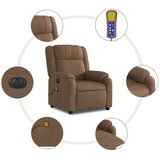  Električni masažni naslonjač od tkanine smeđi | shoptok.hr